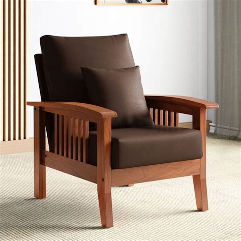 Buy Abby Faux Leather 1-Seater Sofa with Cushion - Customized Furniture ...