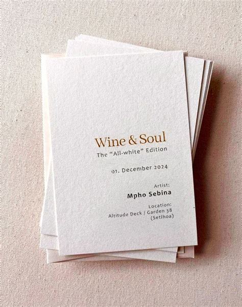 WineAndSoul All-White first Artist Reveal Mpho Sebina, Gaborone, 1 ...