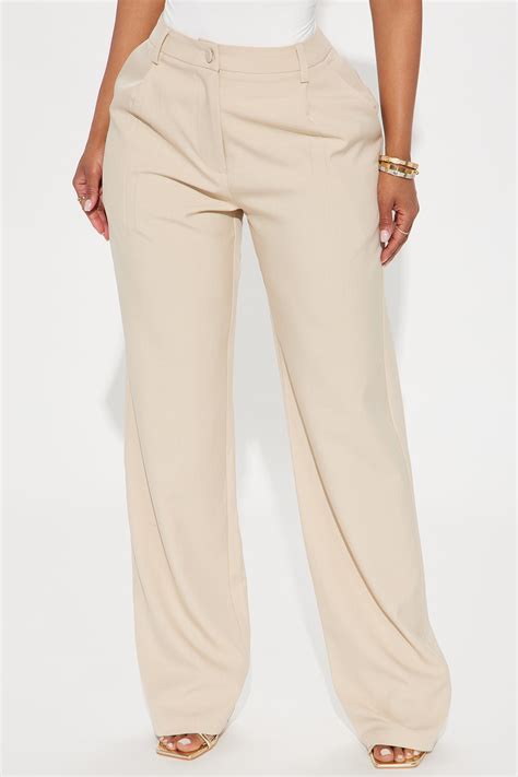 Angelica Straight Leg Trouser - Tan | Fashion Nova
