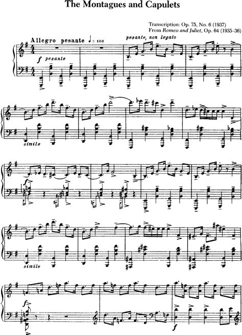 Sergei Prokofiev: The Montagues & Capulets (Op.75n.10, 1937)