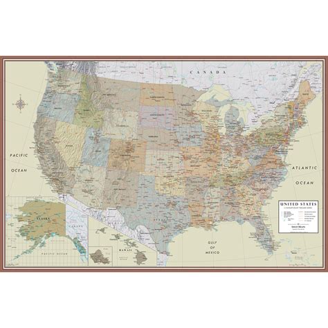 United States Contemporary Premier Wall Map Poster | SwiftMaps