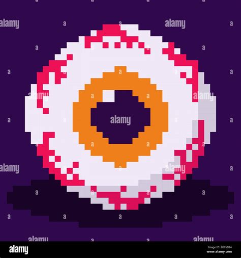 pixel art eye scary halloween Stock Vector Image & Art - Alamy