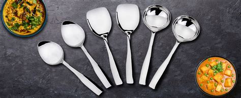 Buy Axiom Serving Tools Stainless Steel 6 Piece Heavy Gauge Non-Stick ...