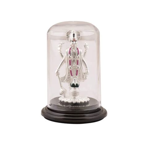 Lord Dhanvantari Idol In Silver Antic Finish In Standing Position Lord ...