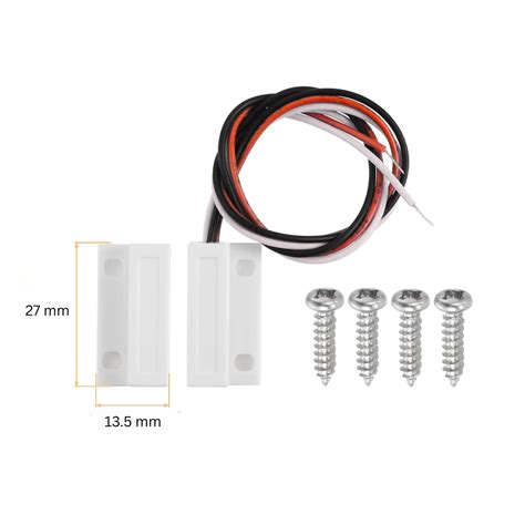 Magnetic Reed Switch Door Sensor with Wire MS-1 White (Normal Close/No