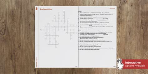 Radioactivity Crossword (teacher made) - Twinkl