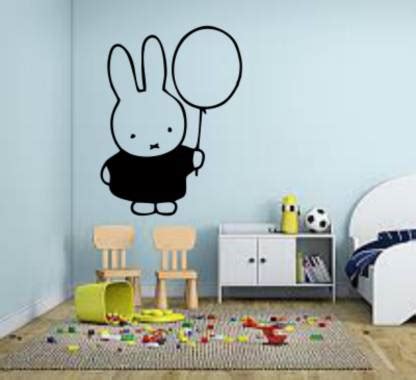Sticker Hub 21 cm Miffy Bunny Rabbit Balloon Wall Sticker(29 cm x21cm ...
