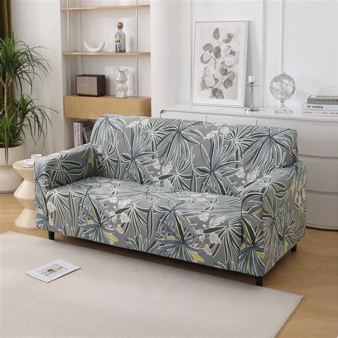 HOKIPO Polyester Blend 140 Gsm Stretchable Sofa Cover For 2 Seater Sofa ...