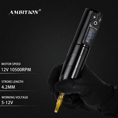 Buy Ambition Soldier Rotary Battery Pen with Extra Battery Tattoo ...