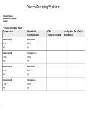 Rezultat imagine pentru Process Recording Sample