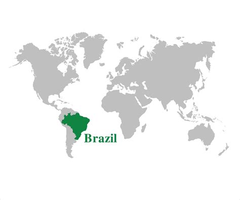 brazil map vector, isolated on white background 15864008 Vector Art at Vecteezy