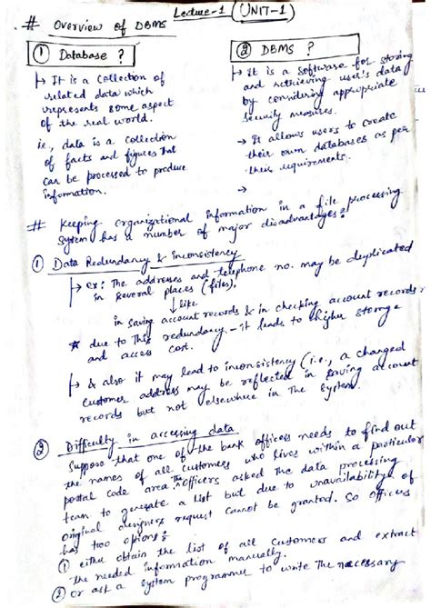 DBMS KCS501 Notes Unit-1 - Database management system - Studocu