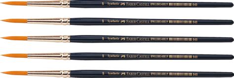 Faber-Castell PAINT BRUSH - SYNTH HAIR ROUND SIZE 8 PK-05 : Amazon.in ...