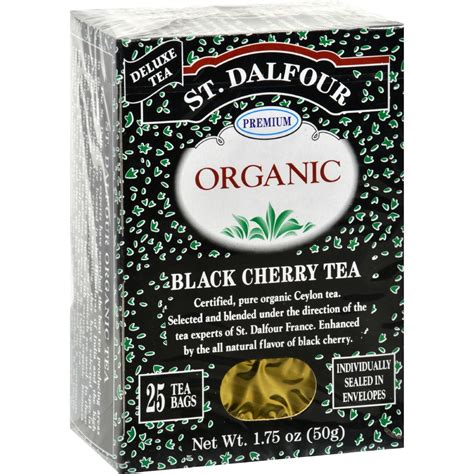 St Dalfour Organic Black Cherry Tea - 25 Tea Bags | Organic teas ...