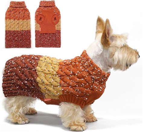 Amazon.com : KYEESE Dog Sweaters for Small Dogs Male Color Block Pet ...