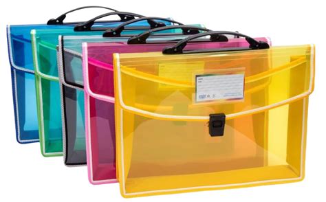 SPS Envelope Folder with Carrying Handle, Transparent Poly-Plastic A4 ...