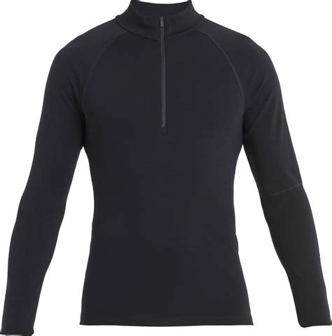 Icebreaker M 300 MerinoFine Polar LS Half Zip Black Shirts : Snowleader