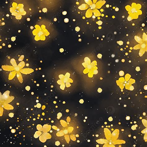 Fondo De Flores Amarillas Brillantes Brillantes Dibujadas A Mano ...