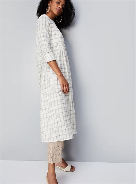 Buy Women Checked A-line Kurta Online at just Rs. 899.0 - 1000012603627 ...