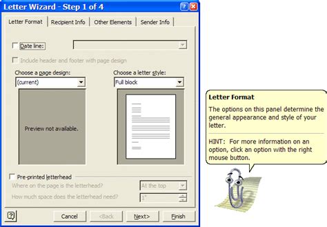Using Wizard Design a Professional Letter Using Window 2007 的图像结果