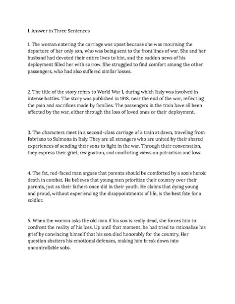 War (ENG 101) - Notes on Grief, Patriotism, and Human Emotion - Studocu