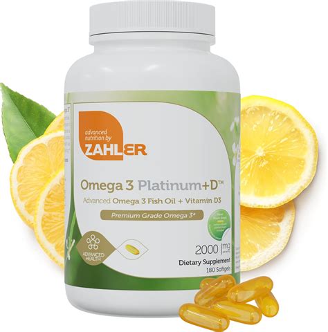 Amazon.com: Zahler Omega 3 Platinum +D, All-Natural Pure Fish Oil ...