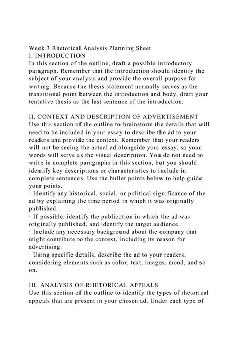 Week 3 Rhetorical Analysis Planning SheetI. INTRODUCTIONIn thi.docx
