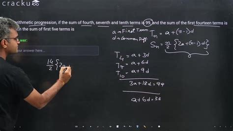 [Video] In an arithmetic progression, if the sum of fourth, seventh and ...