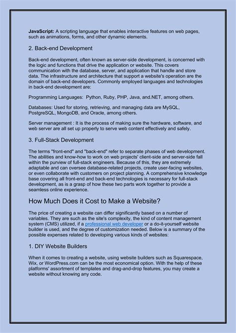 What are the Three Main Stages of Web Development? | PDF