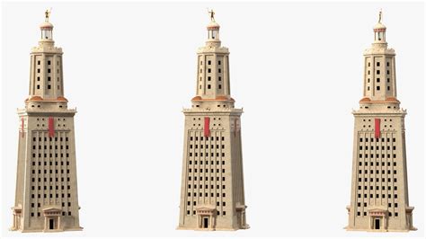 Lighthouse of Alexandria Tower 3D Model $89 - .3ds .blend .c4d .fbx .max .ma .lxo .obj - Free3D
