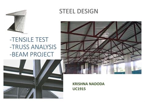 STEEL DESIGN- TENSILE TESTING, TRUSS AND FLOOR ANALYSIS | CEPT - Portfolio