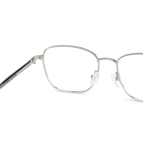 Buy Blue Block Phone Computer Glasses: Silver Transparent Full Rim ...