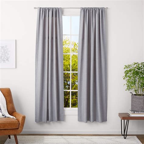Buy Amazon Basics 1.58-cm Curtain Rod with Cap Finials - 71.12 to 121.9 ...