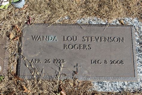 Wanda Lou Stevenson Rogers (1923-2008) - Find a Grave Memorial