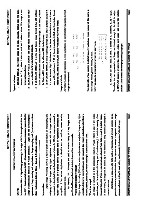 DIGITAL IMAGE PROCESSING (DIP) UNIT I: Image Types and Fundamentals ...