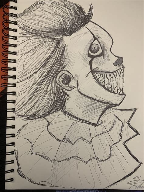 easy drawing scary