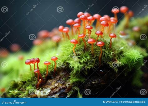 Macro Photographs of Moss and Lichens Stock Illustration - Illustration ...