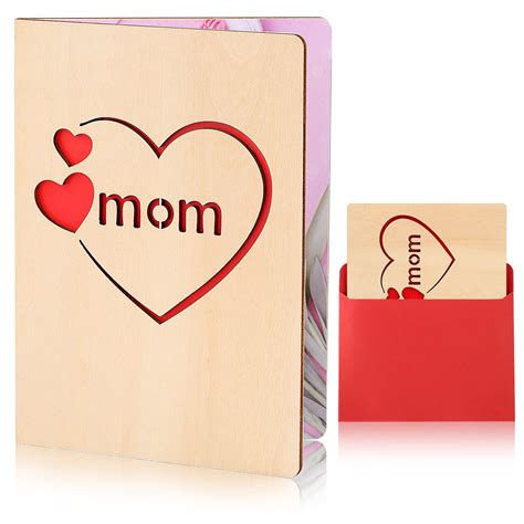 Buy Mom Birthday Card Wooden Birthday Card for Mom from Daughter Son ...