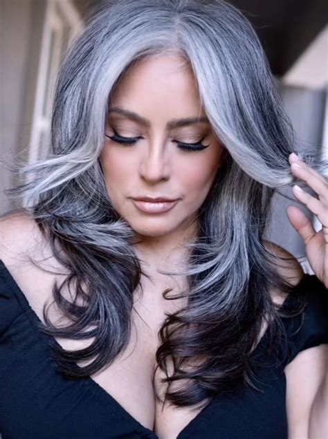 Silver White Hair, Silver Hair Color, Grey Hair Color, Silvery Blue ...