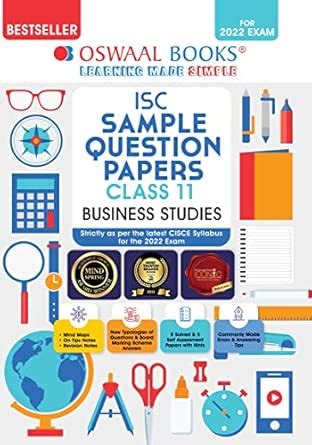 Oswaal ISC Sample Question Paper Class 11 Business Studies Book (For ...