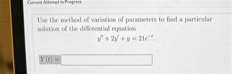 Image result for Method of Variation of Parameters