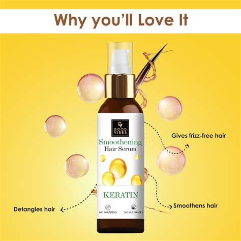 Smoothening Hair Serum Keratin – Good Vibes