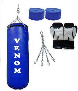 VENOM 5.5 Feet Long, PU Material, Blue Color, Unfilled with Hanging ...