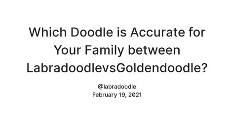 Which Doodle is Accurate for Your Family between ...