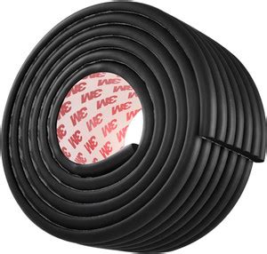 KidDough Baby Proofing Flat Edge Protector-2 Meters Safety Strip, Black ...