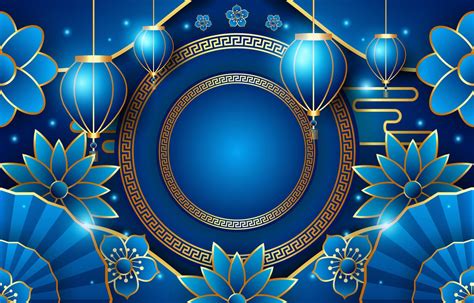 Royal Blue Chinese New Year Background 14578474 Vector Art at Vecteezy