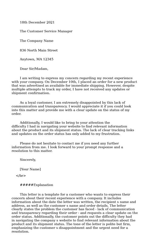 2 Examples of Letter Of Concern Examples