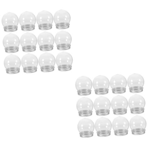 Veemoon 24 Pcs The Gift Kit Fillable Snow Globe Personalized Candy ...