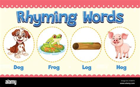Illustration of rhyming words with images Stock Vector Image & Art - Alamy