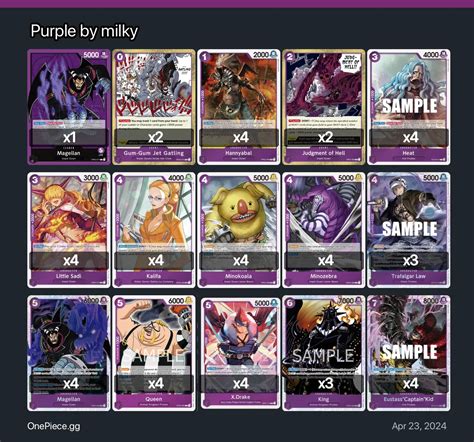 Purple by milky One Piece Card Game Deck | OnePiece.gg